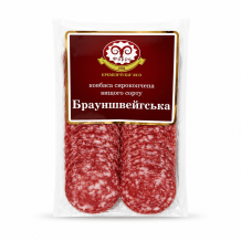 Ковбаса "Брауншвейгська" с/к в/г нарізка 80 г/шт ФАРРО