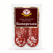 Ковбаса "Баварська" с/к в/г нарізка 80 г/шт ФАРРО