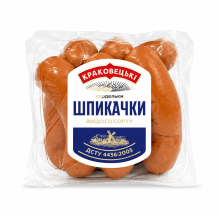 Сардельки "Шпикачки" в/г газ Краковецькі Ковбаси