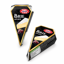 Сир "Brie Natural"(чорний) 125 г/шт MLEKOVITA