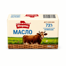 Масло солодковершкове Селянське 73% 400 г ДСТУ Ферма