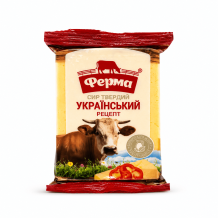 Сир Український Рецепт твердий 45% 150 г (брикет) Ферма