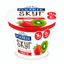 Йогурт "SKYR" зі смаком полуниці та ківі POLMLEK