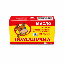 Масло "Полтавочка" солодковершкове Екстра поживне 82% 180 г ДСТУ ГРАНД-МОЛПРОДУКТ