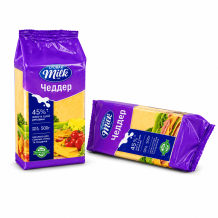 Сир (пмс) "Чеддер" 45% 500 г/кг LYUBAR Milk