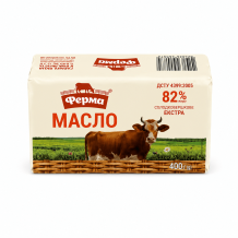 Масло солодковершкове ЕКСТРА 82% 400 г ДСТУ Ферма