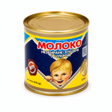 Молоко незбиране ЗГУЩЕНЕ з цукром 370 г ж/б  ДСТУ ПМКК