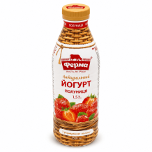 Йогурт натуральний ПОЛУНИЦЯ 1,5% 750 г ФЕРМА