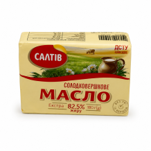 Масло солодковершкове ЕКСТРА 82,5% 180 г. ТМ Салтів