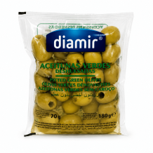 Оливки зелені б/к пакет 180 г/шт DIAMIR