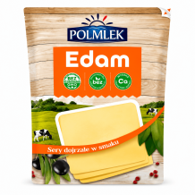 Сир "Edam" нарізка (слайси) 400 г/шт ТМ POLMLEK