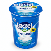 Йогурт вершковий "ГРЕЦЬКИЙ СТИЛЬ" 7% 500 г/шт LACTEL