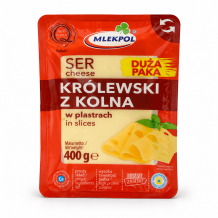 Сир "KROLEWSKI z KOLNA" нарізка 400 г/шт MLEKPOL