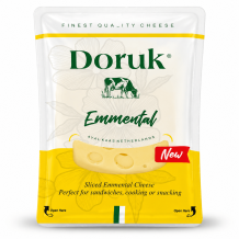 Сир "Emmental" 45% нарізка скибочками 100 г/шт Doruk