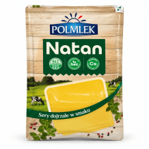 Сир "Natan" нарізка 150 г/шт ТМ POLMLEK