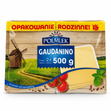 Сир "GAUDANINO" нарізка (слайси) 2х250 г ТМ POLMLEK