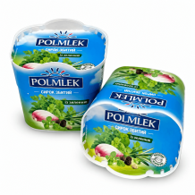Сирок збитий із Зеленню 135 г ТМ POLMLEK