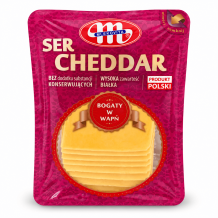 Сир "CHEDDAR" (Чеддер) нарізка 150 г MLEKOVITA