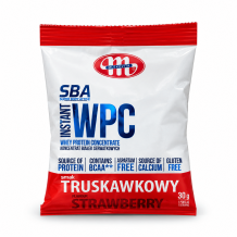 Концентрат сироваткового протеїну Super body active зі смаком Полуниця 30 г MLEKOVITA